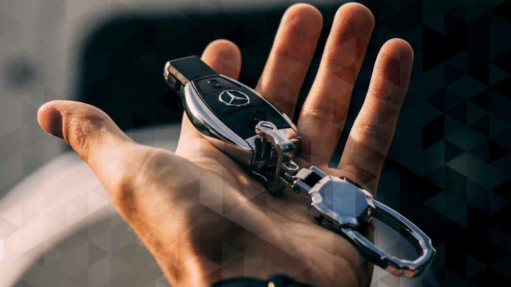 A high-end car keyfob